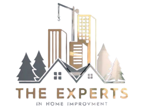 Logo with buildings, trees, a crane, and text: "The Experts in Home Improvement.