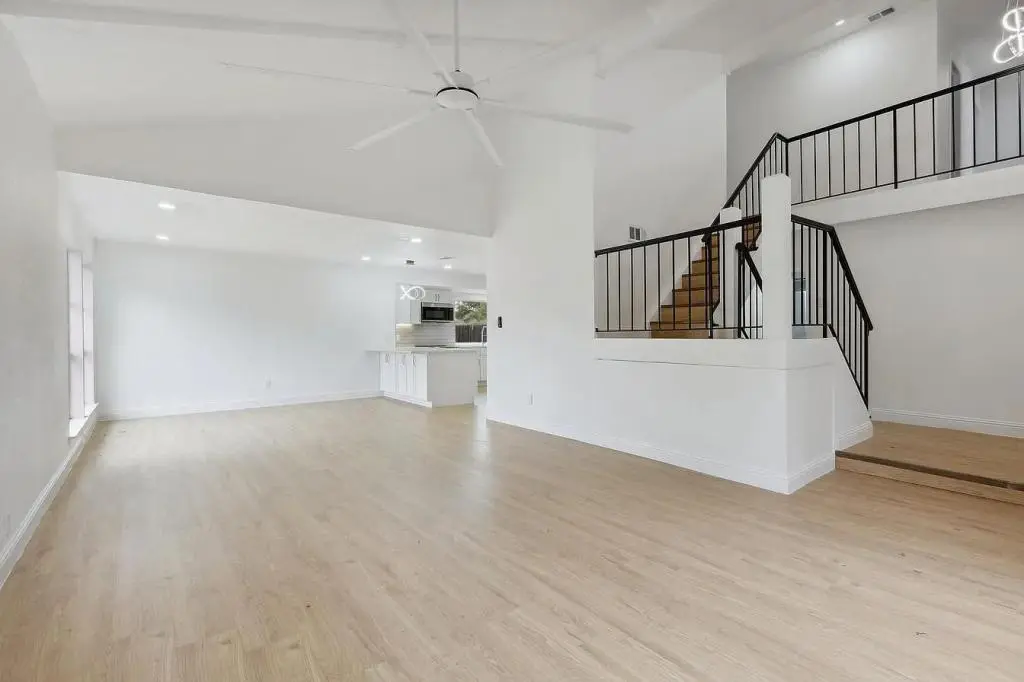 General Contractor in Addison working on a modern home renovation project with updated interiors and open living space design