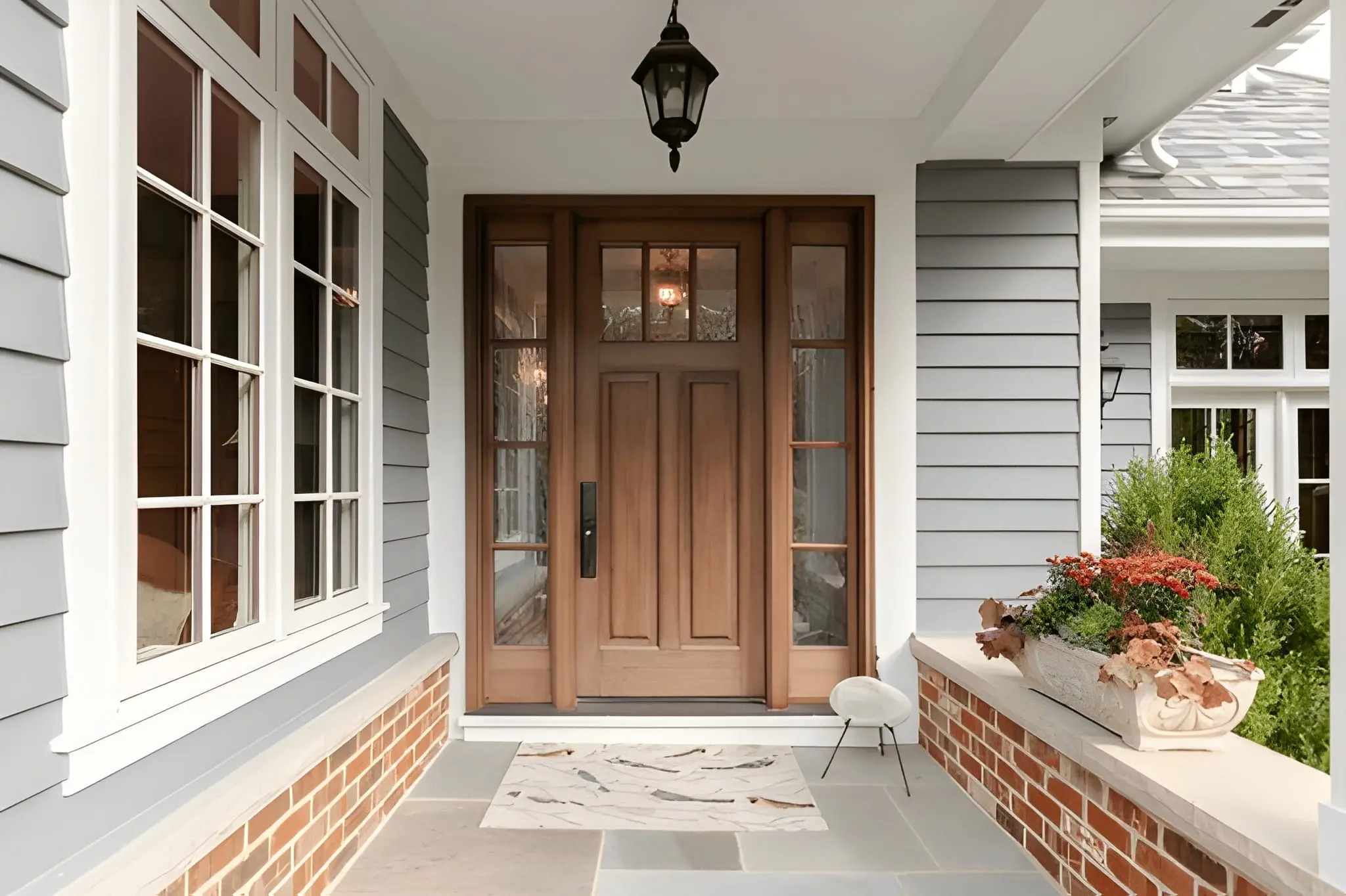 Home Improvement Contractor improving exterior home design with fresh paint and siding work